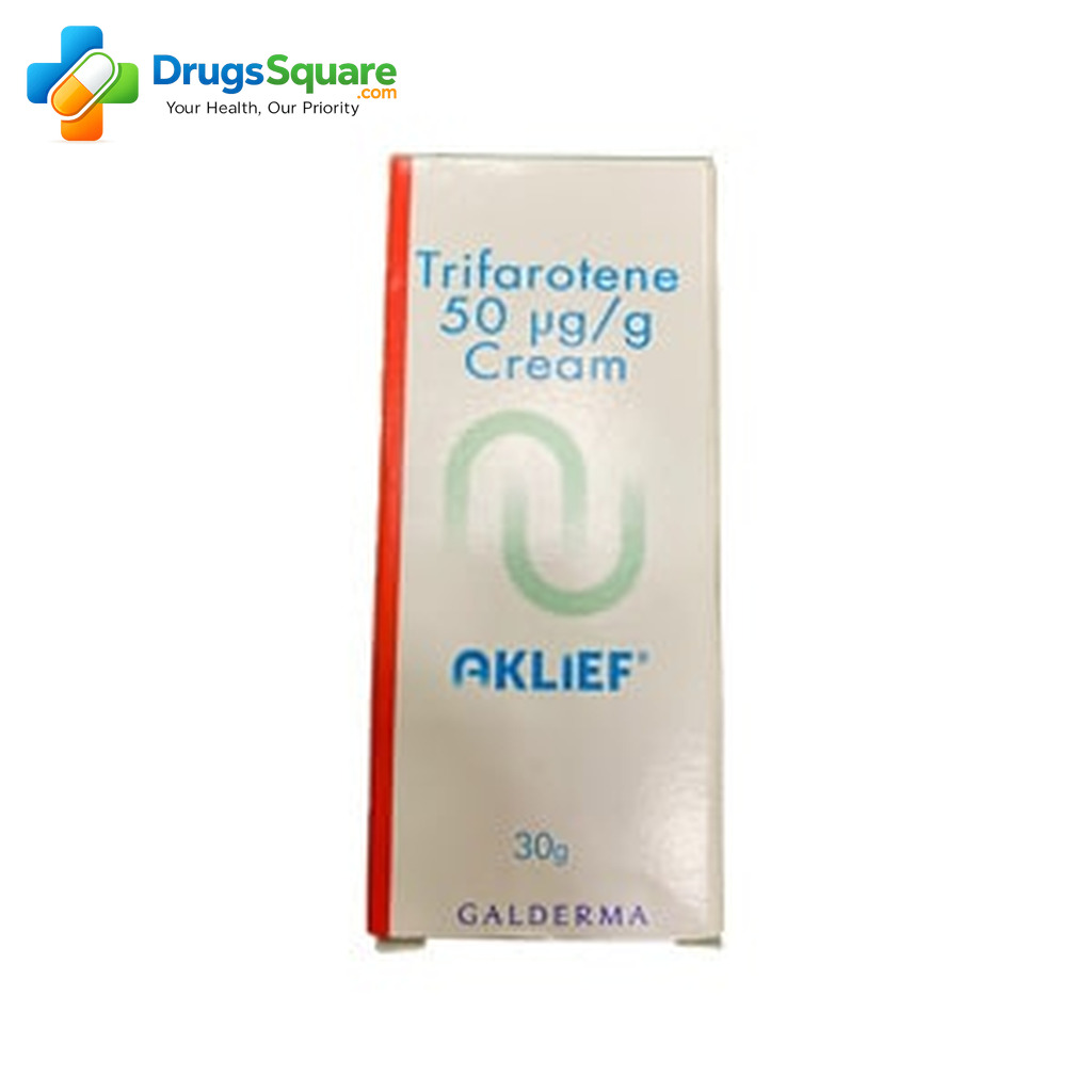 Aklief 50mcg Trifarotene Cream tube and carton