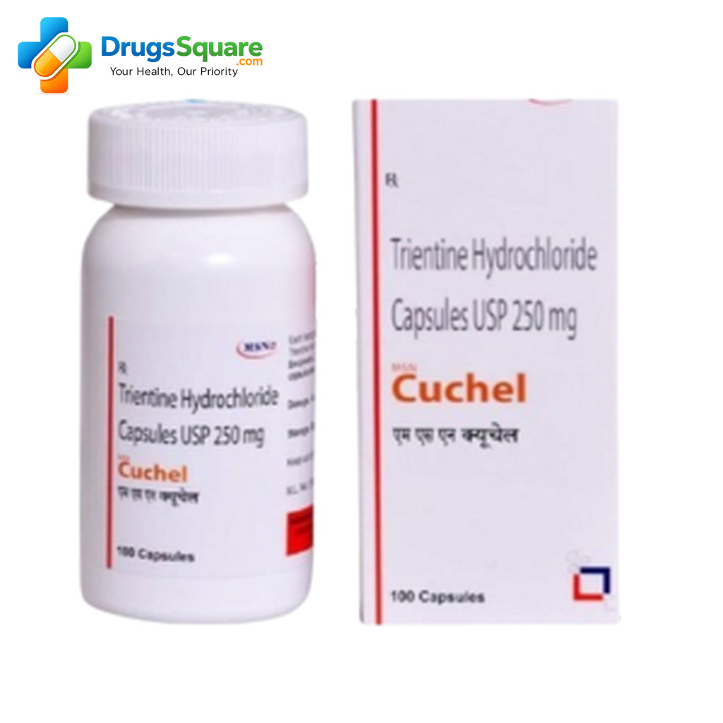 Trientine 250 mg Capsule prescription medicine pack view