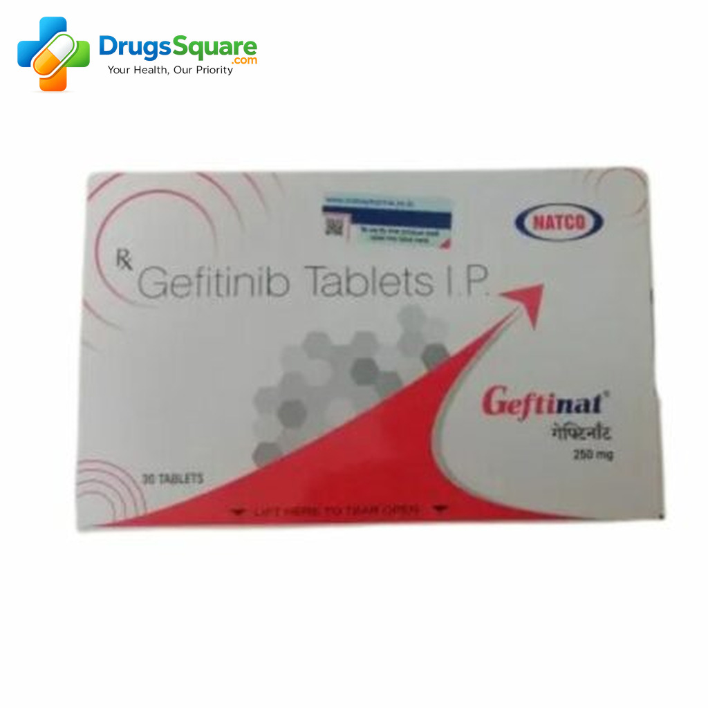 Gefitinib 250 mg Tablets prescription medicine pack view