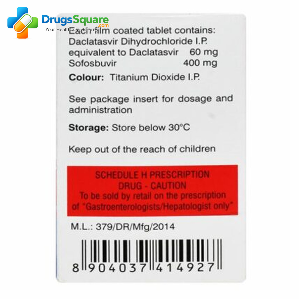 Buy Sofosbuvir Daclatasvir Tablet online from India