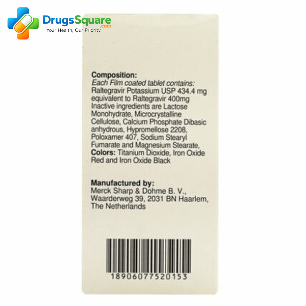 Buy Raltegravir 400 mg Tablet online from India