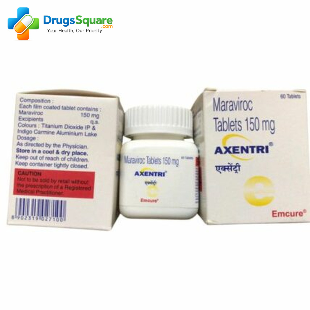 Buy Axentri Maraviroc 150 mg Tablets online from India
