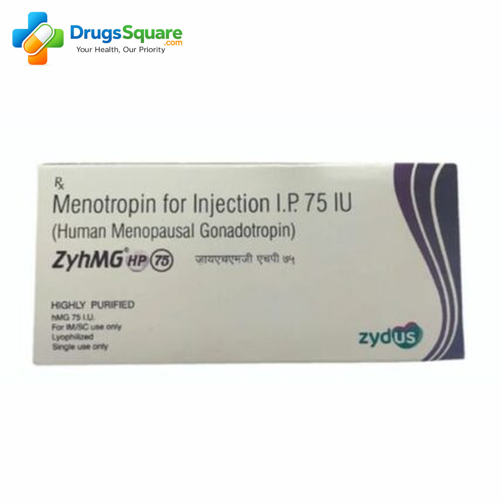 Menotropin 75I.U Injection vial and label for prescription ordering