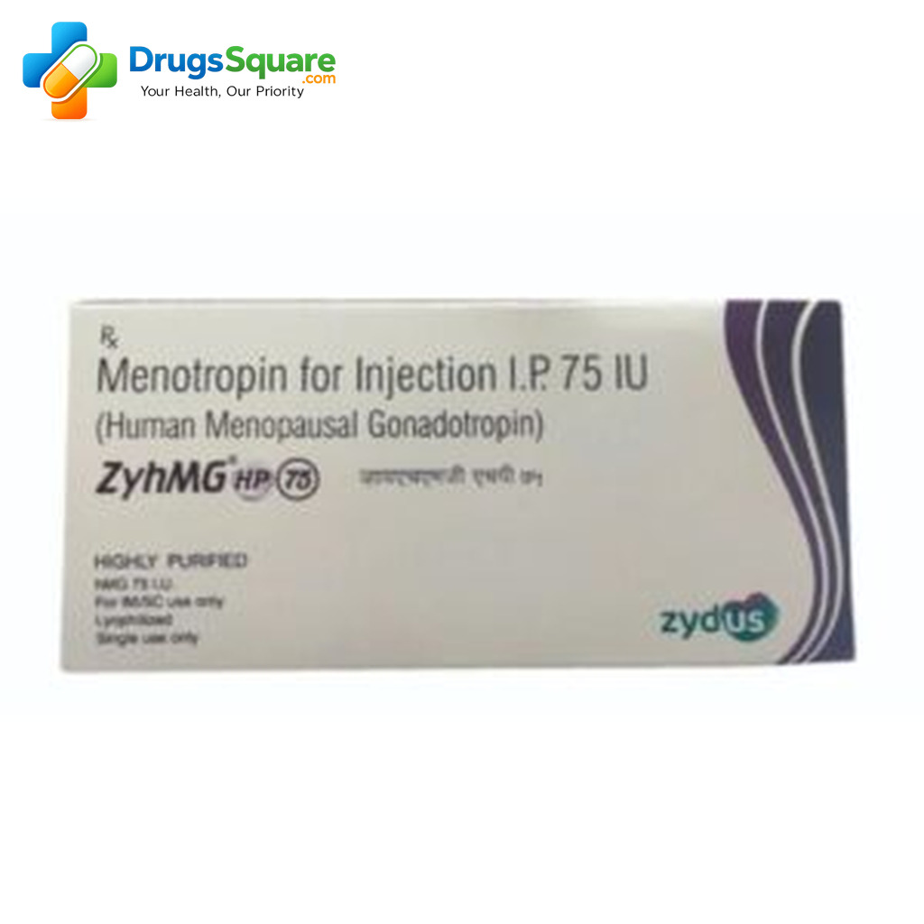 Menotropin 75I.U Injection vial and label for prescription ordering