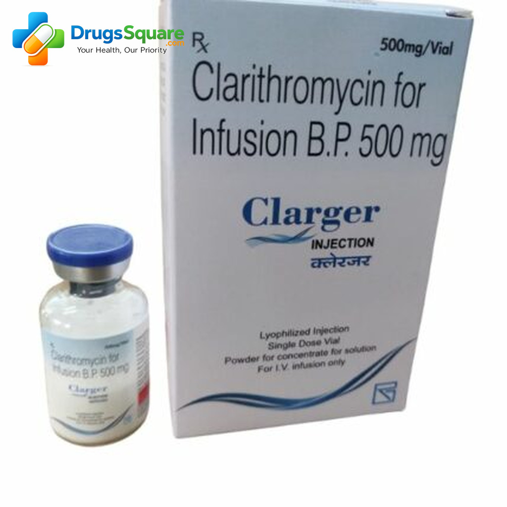 Clarithromycin 500 mg Injection vial for prescription ordering