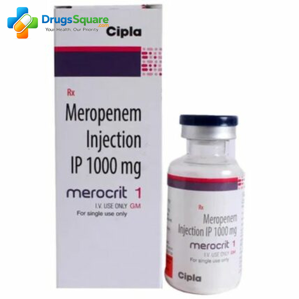 Meropenem Injection 500mg vial for prescription antibiotic supply