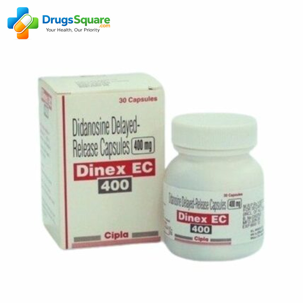 DINEX EC Didanosine 400 mg tablet product pack view