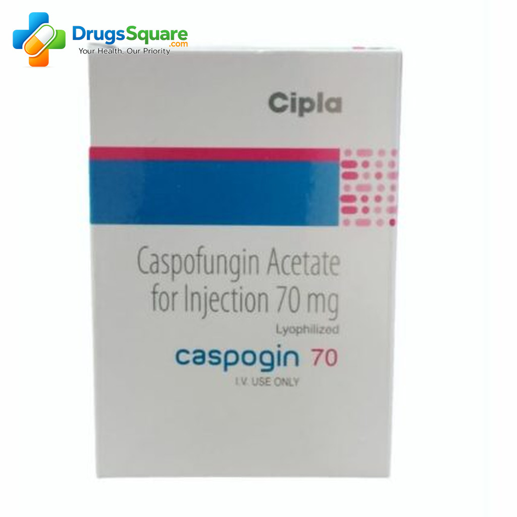 Caspofungin 70 mg Injection vial for prescription supply