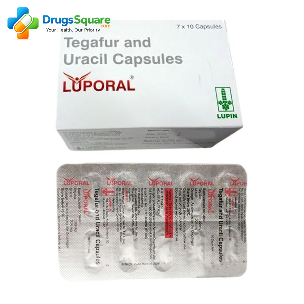 Luporal Tegafur Uracil Capsule product pack for prescription ordering