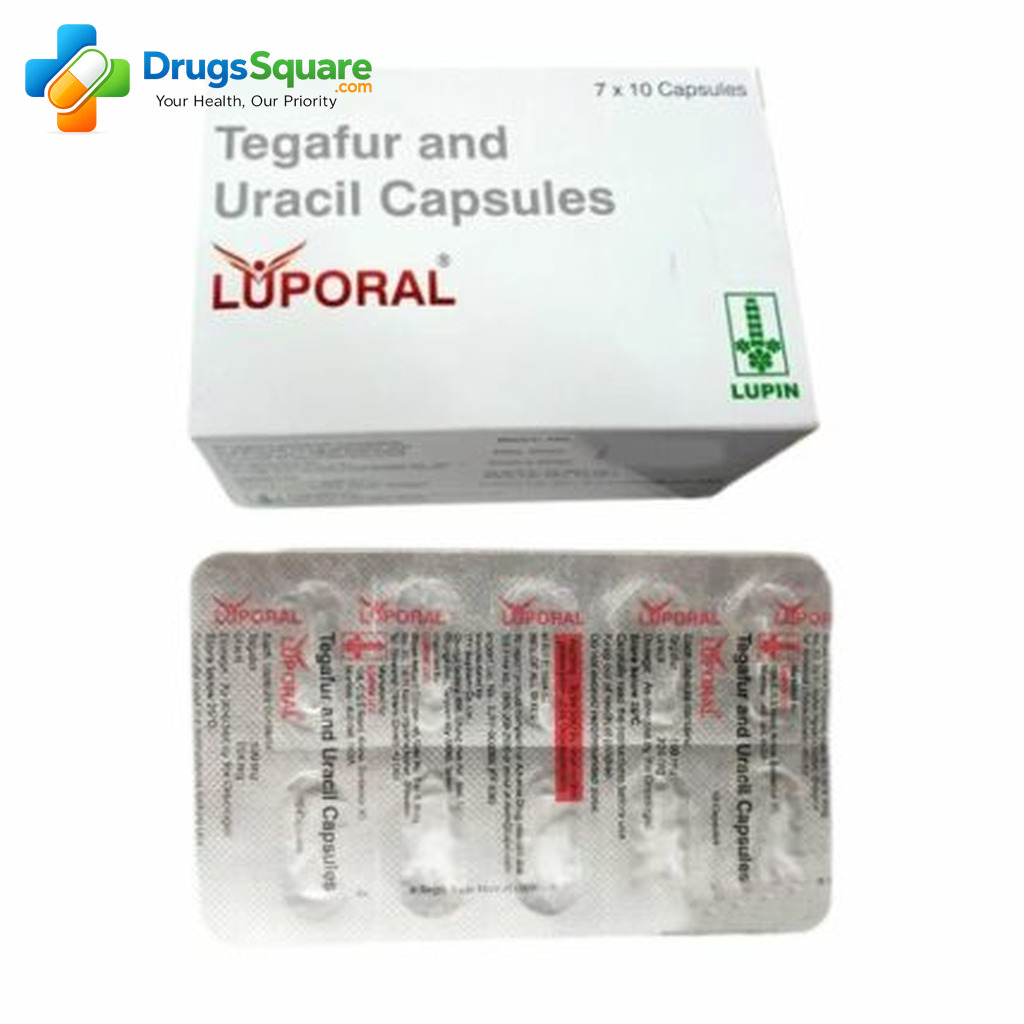 Luporal Tegafur Uracil Capsule product pack for prescription ordering