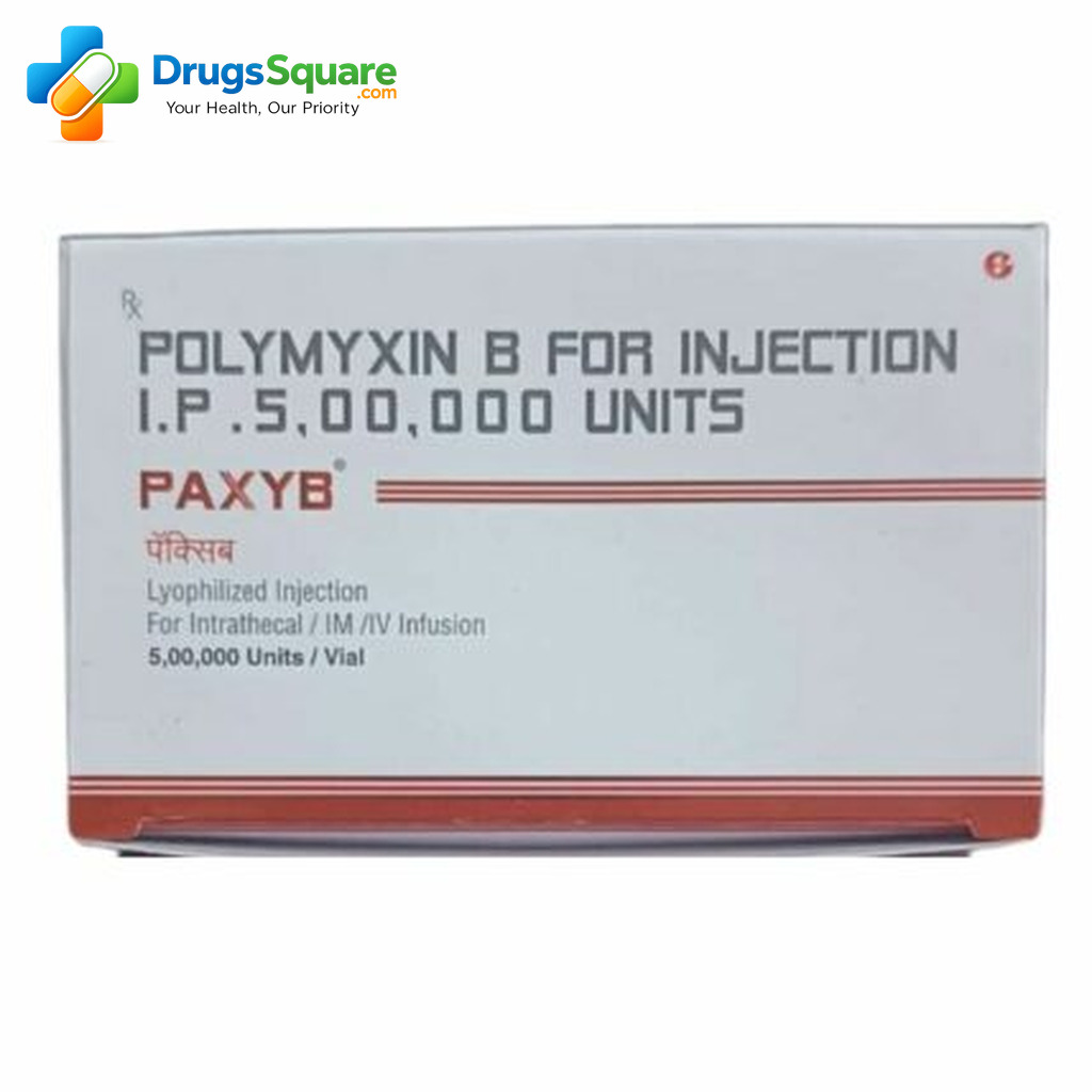Paxyb PolymyxB 500000IU Injection product label view