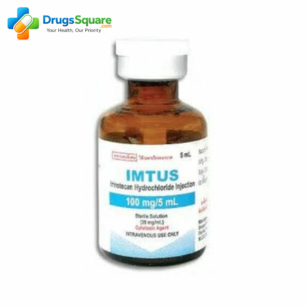 Imtus Irinotecan 100 mg Injection vial for prescription oncology use