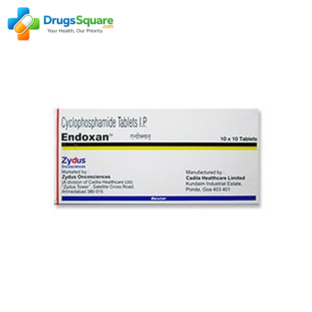 Endoxan 50 mg Tablets product pack for prescription ordering