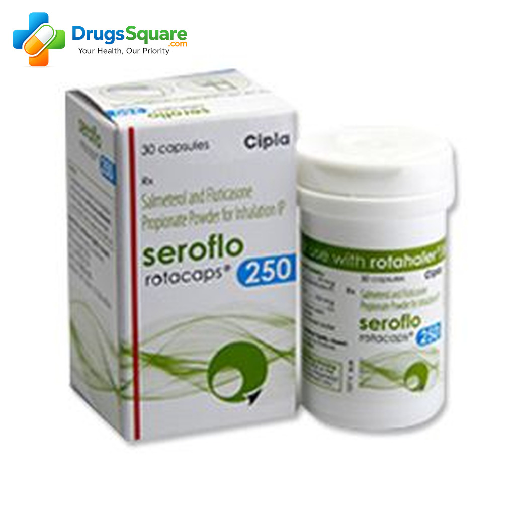 Seroflo 250 Salmeterol & Fluticasone Rotacaps product pack