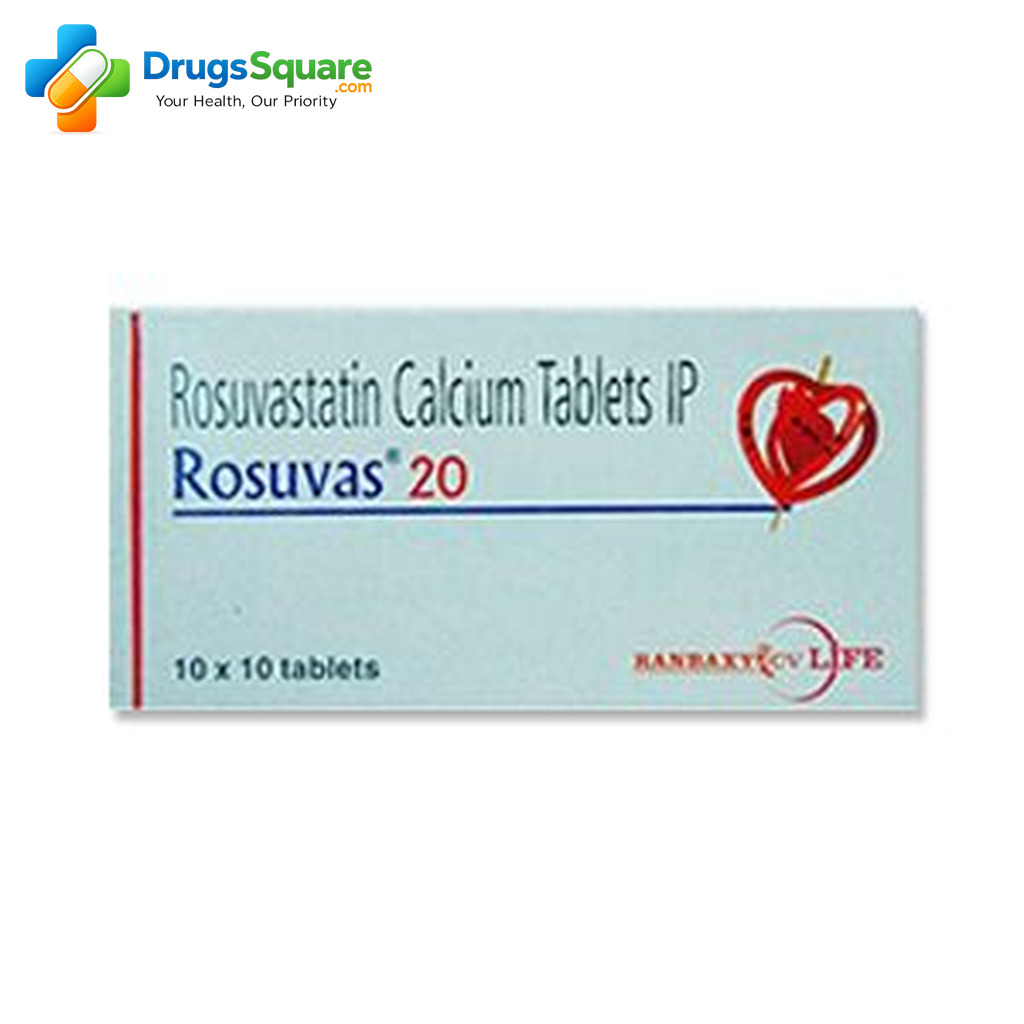 Rosuvas Rosuvastatin 20 mg Tablets product overview