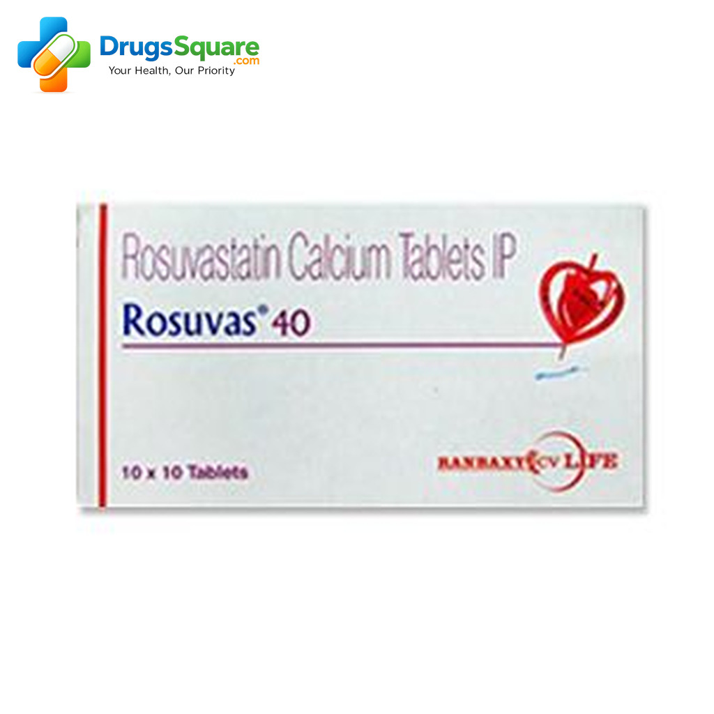 Rosuvas Rosuvastatin 40 mg Tablets product overview