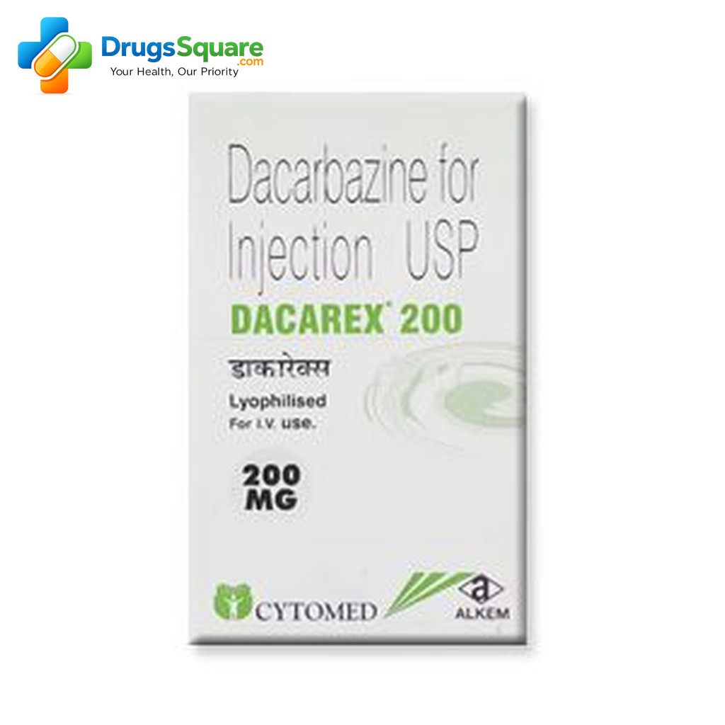 Generic Dacarbazine 200 mg Injection vial for prescription supply