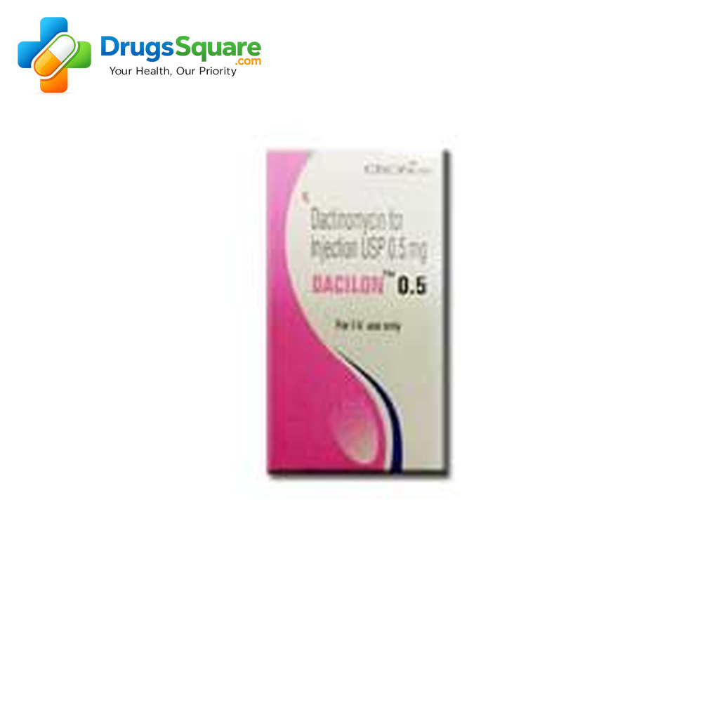 Dactinomycin 0.5 mg Injection prescription medicine vial