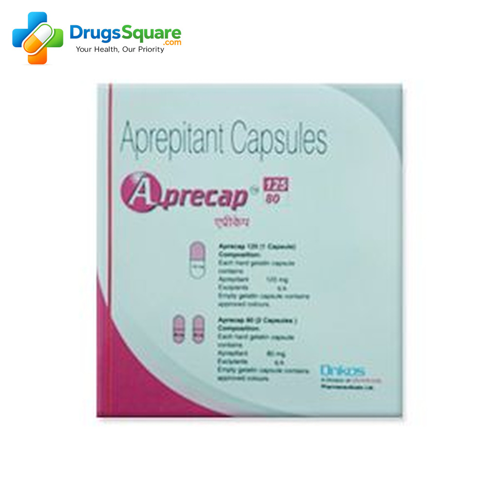 Aprecap Aprepitant 125 mg/80 mg Capsules for prescription ordering