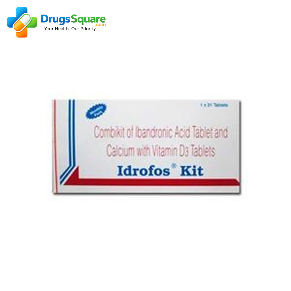Idrofos Kit ibandronic acid with calcium and vitamin D3 product overview