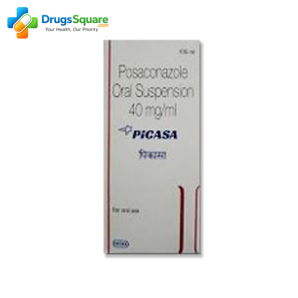 Picasa 40 mg Oral Suspension bottle label and dosage information