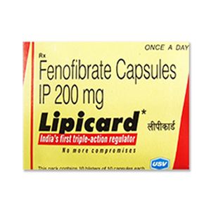 Lipicard Fenofibrate 200 mg Capsules