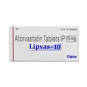 Lipvas Atorvastatin 10 mg Tablets