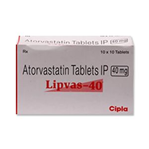 Lipvas Atorvastatin 40 mg Tablets