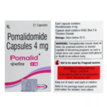 Pomalidomide pomalid 4mg box front and back