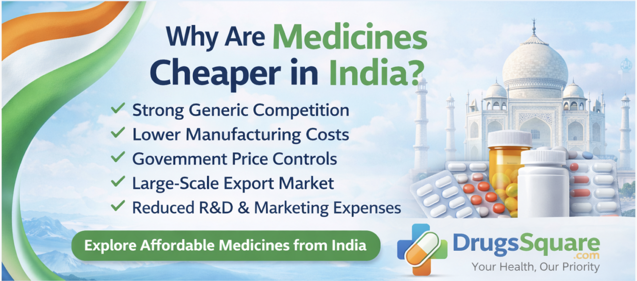 Why are medicines cheaper in India – cost comparison and affordable pharmaceutical pricing banner